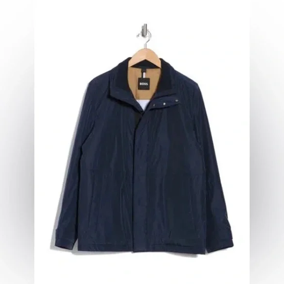 BOSS‎ Cundel Windbreaker Jacket men’s size 40R (large) navy blue
